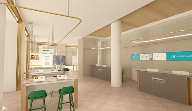 Produzione Video 3D Architettonico Credit Agricole